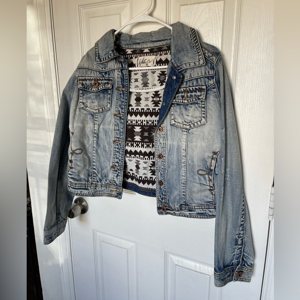 Western Blanket Jean Jacket